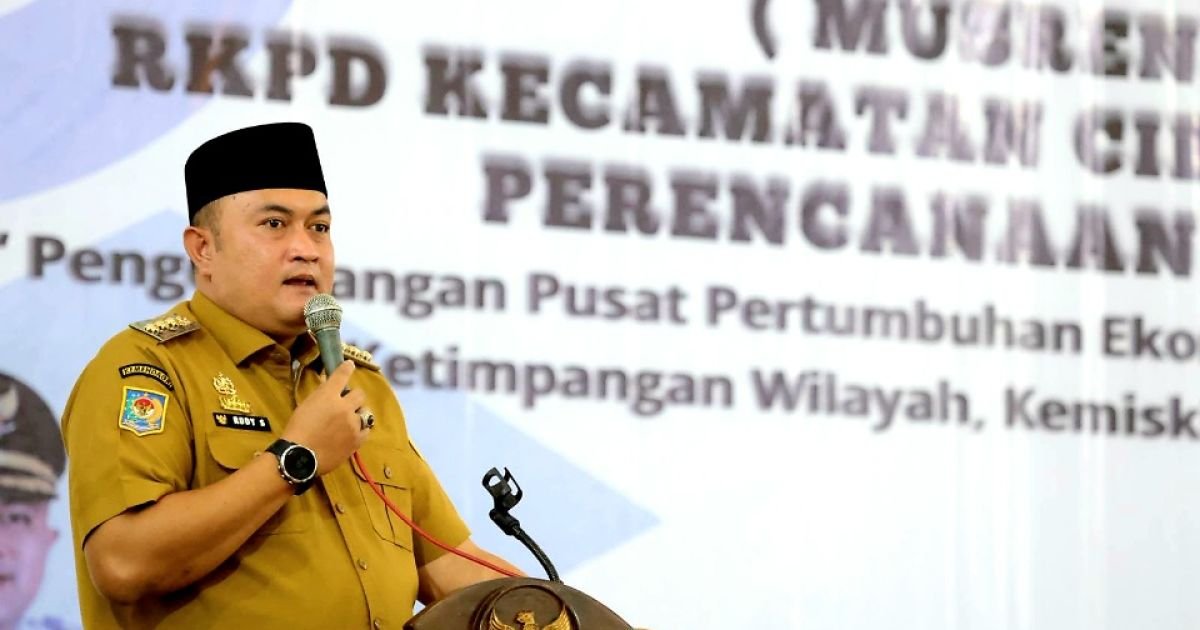 Bupati Bogor, Rudy Susmanto saat menyampaikan sambutan di acara Musrembang RKPD Kecamatan Cibinong Tahun 2026.