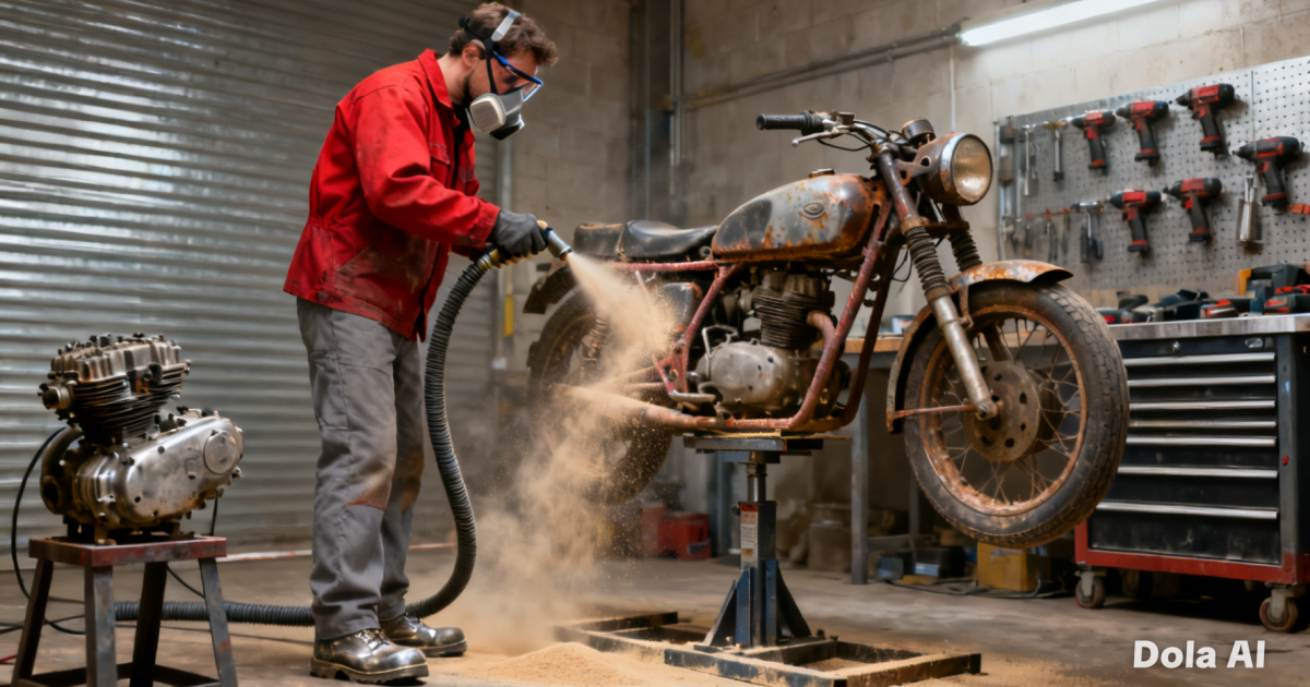 Seorang montir spesialis restorasi sedang membangun ulang motor Eropa dari nol.