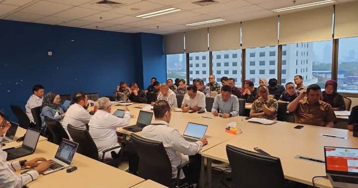 Sejumlah perangkat daerah saat mengikuti rapat koordinasi dan ekspose proyek strategis di hadapan KPK, Senin, 23 Februari 2026.