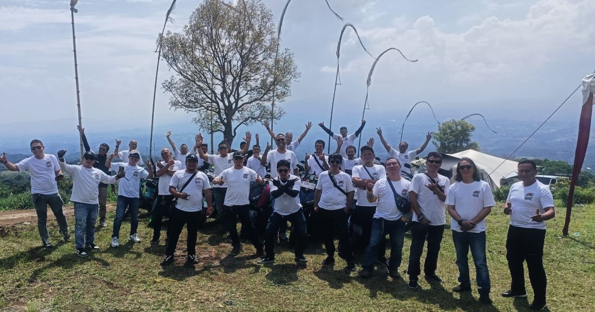 Konvoi Puluhan Motor X-Max Serbu Gunung Salak, WAGS MC Gelar Halal Bihalal Penuh Keakraban