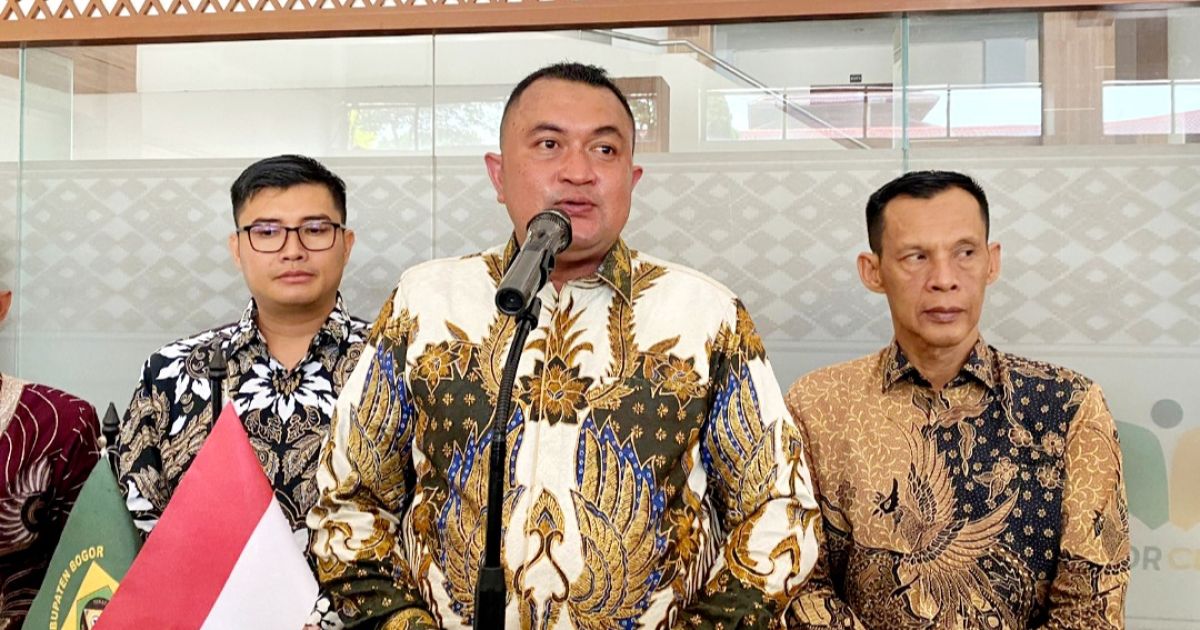 Bupati Bogor, Rudy Susmanto saat memberikan sambutan dalam Musrenbang Kabupaten Bogor.