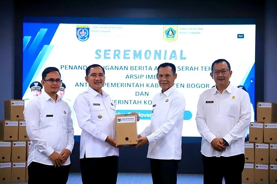 Bogor–Depok Perkuat Sinergi Penataan Arsip IMB, 7.888 Dokumen Diserahkan